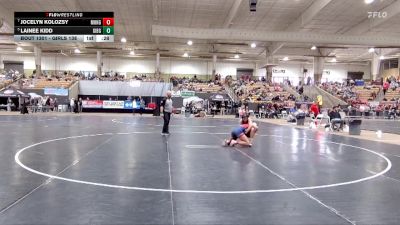 Girls 138 lbs Cons. Semi - Lainee Kidd, Gibbs High School vs Jocelyn Kolozsy, Montgomery Central High School