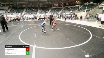 49 lbs 3rd Place - Bentlee Egleston, Claremore Wrestling Club vs Kaysen Peters, Dark Cloud Wrestling Club