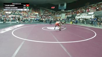132 lbs Cons. Round 3 - Tyler Chrisp, Tonganoxie HS vs Tanner Loughrie, Haven HS