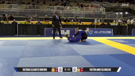 Paeton Anne Olejniczak vs Victoria Elizabeth Binford 2025 Pan Jiu Jitsu IBJJF Championship