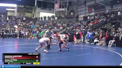 130 lbs Cons. Round 1 - Evan Otting, TEAM CENTRAL vs Jaxson Goepfert, Nebraska Boyz