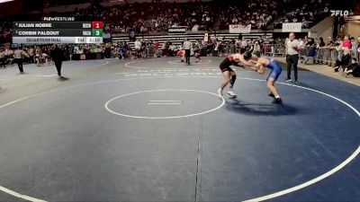 D 2 165 lbs Quarterfinal - Corbin Falgout, Vandebilt Catholic vs Julian Nobre, Belle Chasse