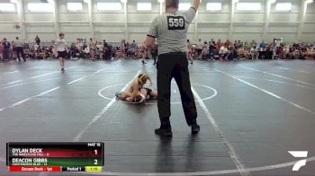 80 lbs Round 5 (6 Team) - Dylan Deck, The Wrestling Mill vs Deacon Gibbs, Contenders Blue