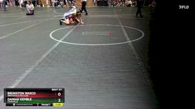 84 lbs Quarterfinal - Bronxton Wasco, Brecksville MS Club vs Damian Kemble, Louisville