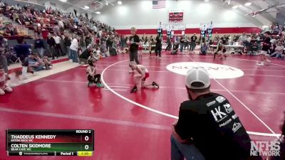 52-57 lbs Round 2 - Colten Skidmore, Bear Cave WC vs Thaddeus Kennedy, Eaton Reds WC