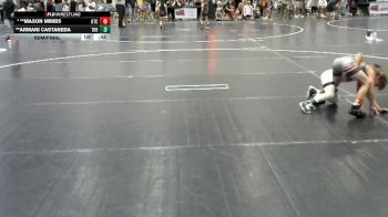 65 lbs Semifinal - **Armani Castaneda, Top Rank Hammers vs **Mason Mimbs, Gamehouse Training Center