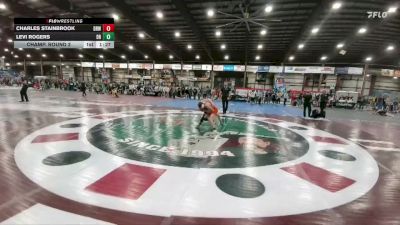 132 lbs Champ. Round 2 - Charles Stainbrook, Dell Rapids Wrestling vs Levi Rogers, Dakota Rattlers