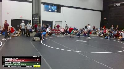 49 lbs Cons. Semi - Colton Carson, Spartanburg Wrestling Academy vs Jacen Bailey, White Knoll Youth Wrestling
