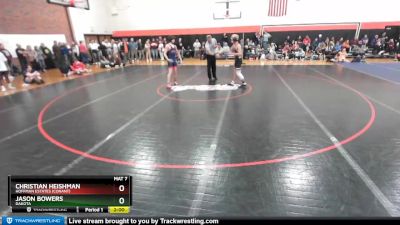 145 lbs Champ. Round 2 - Jason Bowers, DAKOTA vs Christian Heishman, Hoffman Estates (CONANT)