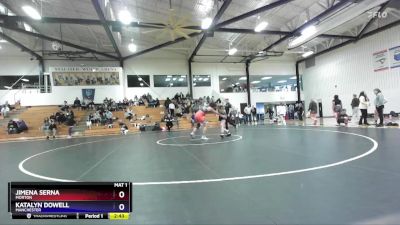 124 lbs Cons. Round 1 - Katalyn Dowell, Manchester vs Jimena Serna, Morton
