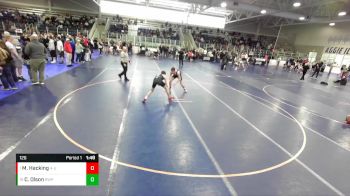 126 lbs Champ. Round 2 - Maddax Hacking, 4A - Uintah vs Calin Olson, Riverton Wolf Pack