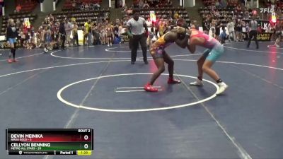 140 lbs Round 1 (4 Team) - Devin Meinika, Ninja Gold vs Cellyon Benning, Metro All Stars