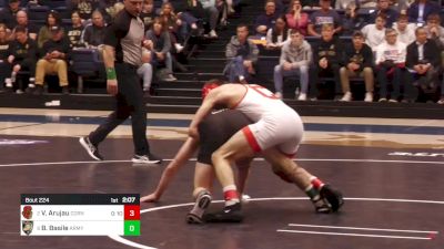 133 lbs Semifinal - Vito Arujau, Cornell vs Braden Basile, Army West Point