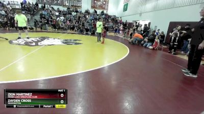 52-66 lbs Round 2 - Zion Martinez, Moses Lake Wrestling Club vs Zayden Cross, Washington