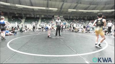 80 lbs Quarterfinal - Kason Wolfe, Keystone Kids Wrestling Club vs Cyrus Baker, Harrah Little League Wrestling