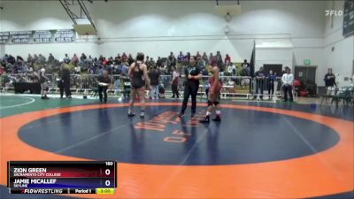 160 lbs Champ. Round 2 - Zion Green, Sacramento City College vs Jamie Micallef, Skyline