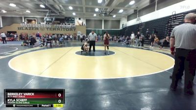 115 lbs Cons. Semi - Berkeley Varick, W. F. West (Girls) vs Kyla Scheff, Vashon Island (Girls)