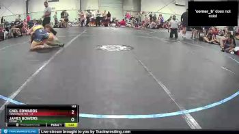 143 lbs Round 3 (8 Team) - James Bowers, Storm vs Cael Edwards, Team Palmetto