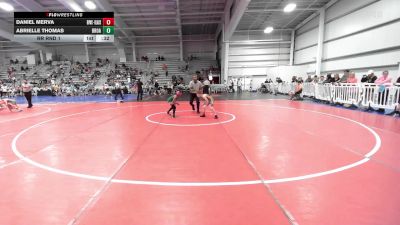 56 lbs Rr Rnd 1 - Daniel Merva, Buffalo Valley Wrestling Club EL Black vs Abrielle Thomas, Broad Axe White