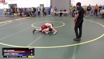 138 lbs Champ. Round 1 - Levi Shivers, Anchorage Youth Wrestling Academy vs Xavier Thibeault, Juneau Youth Wrestling Club Inc.