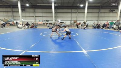 63 lbs Cons. Semi - Luke Wolfley, Snake River vs James Arreola, All In Wrestling Academy