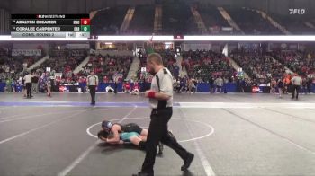 80 lbs Cons. Round 2 - Adalynn Creamer, Russell Wrestling Club vs Coralee Carpenter, Carroll