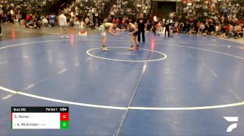 150 lbs Quarterfinal - Kaden McAllister, Elkhorn Valley Wrestling Club vs Santos Nunez, La Junta