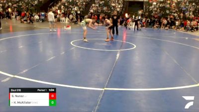 150 lbs Quarterfinal - Kaden McAllister, Elkhorn Valley Wrestling Club vs Santos Nunez, La Junta