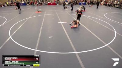 67-74 lbs Cons. Round 2 - Asher Voges, Minnesota vs Sophia Smude, Blaine Wrestling Association