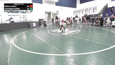 38 lbs Quarterfinal - Alexander Torres, Jr Panther Wrestling vs Brielle Cablay, Pounders Wrestling Club