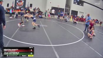 66 lbs Round 5 - Colin Satterfield, Eastside Youth Wrestling vs Newton Manucy, Ninety Six Wrestling