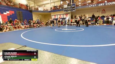 132 lbs Quarters & Wb (16 Team) - Ethan Reiley, Jay County vs Caleb Oliver, Rensselaer Central