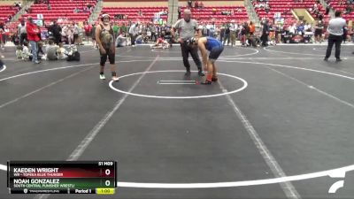 150 lbs Round 5 - Kaeden Wright, WR - Topeka Blue Thunder vs Noah Gonzalez, South Central Punisher Wrestli