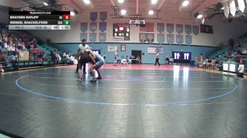 157 lbs Round 1 (8 Team) - Wendel Shackelford, Union County A vs Brayden Ratliff, Henderson County