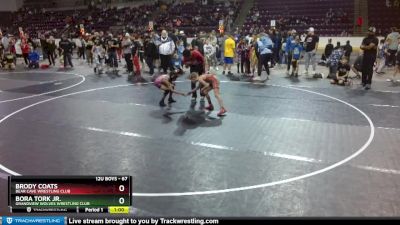 67 lbs Semifinal - Brody Coats, Bear Cave Wrestling Club vs Bora Tork Jr., Grandview Wolves Wrestling Club