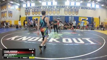 120 lbs Quarters & Wb (16 Team) - Tyler Johnson, Panhandle Gator Dogs vs Zion Wimberly, Funky Monkey