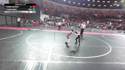 60 lbs Cons. Round 5 - Tyson Seitz, De Pere Youth Wrestling vs Evers Zupanc, Crass Trained