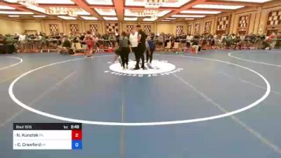 160 lbs Semifinal - Nicholas Kunstek, Pa vs Christopher Crawford, Ny