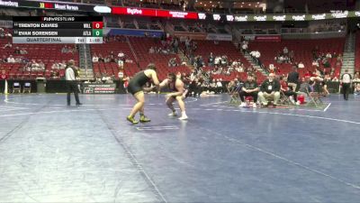 2A-285 lbs Quarterfinal - Evan Sorensen, Atlantic vs Trenton Davies, Williamsburg