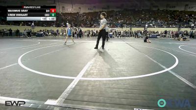85 lbs Consi Of 16 #2 - Crew Swigart, Choctaw Ironman Youth Wrestling vs Maximus Gray, Division Bell Wrestling