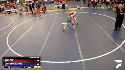 100 lbs Quarterfinal - Ella Als, IA vs Cydni Buchanan, MO