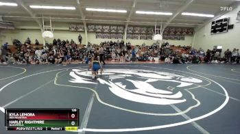 126 lbs Cons. Round 2 - Harley Rightmire, Bloomfield vs Kyla Lemora, Red Mountain