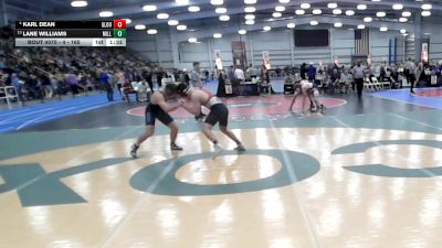 4 - 165 lbs Champ. Round 1 - Lane Williams, Millbrook vs Karl Dean, Gloucester