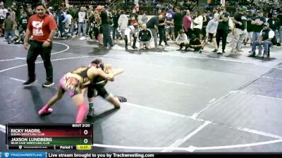 80 lbs Cons. Round 3 - Ricky Madril, Duran Wrestling Club vs Jaxson Lundberg, Bear Cave Wrestling Club