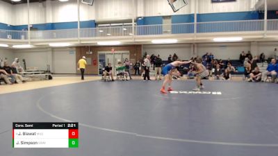 125 lbs Cons. Semi - Jacob Blawat, Muskegon Community College vs Jordan Simpson, Southwestern Michigan Community College