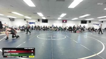 120 lbs Cons. Round 2 - Kayden Vasquez, South Hills vs Marley Hogai, El Toro