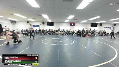 120 lbs Cons. Round 2 - Kayden Vasquez, South Hills vs Marley Hogai, El Toro