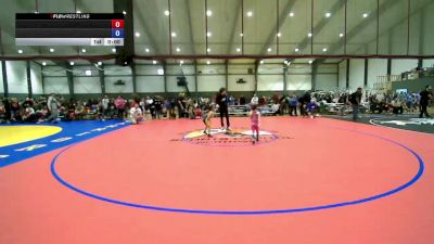Girls Grades K-2nd FS - 39.8-43.2 Champ. Round 1 - Kinley Rabalais, Mat Demon Wrestling Club vs Adelina Bennett, NWWC