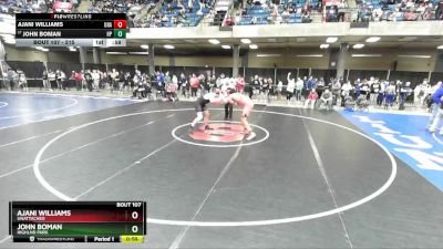 215 lbs Champ. Round 1 - John Boman, Highlnd Park vs Ajani Williams, Unattached