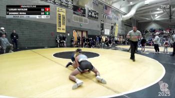 116 lbs Champ. Round 2 - Logan Hayashi, Clark vs Dominic Rosa, Darkhorse